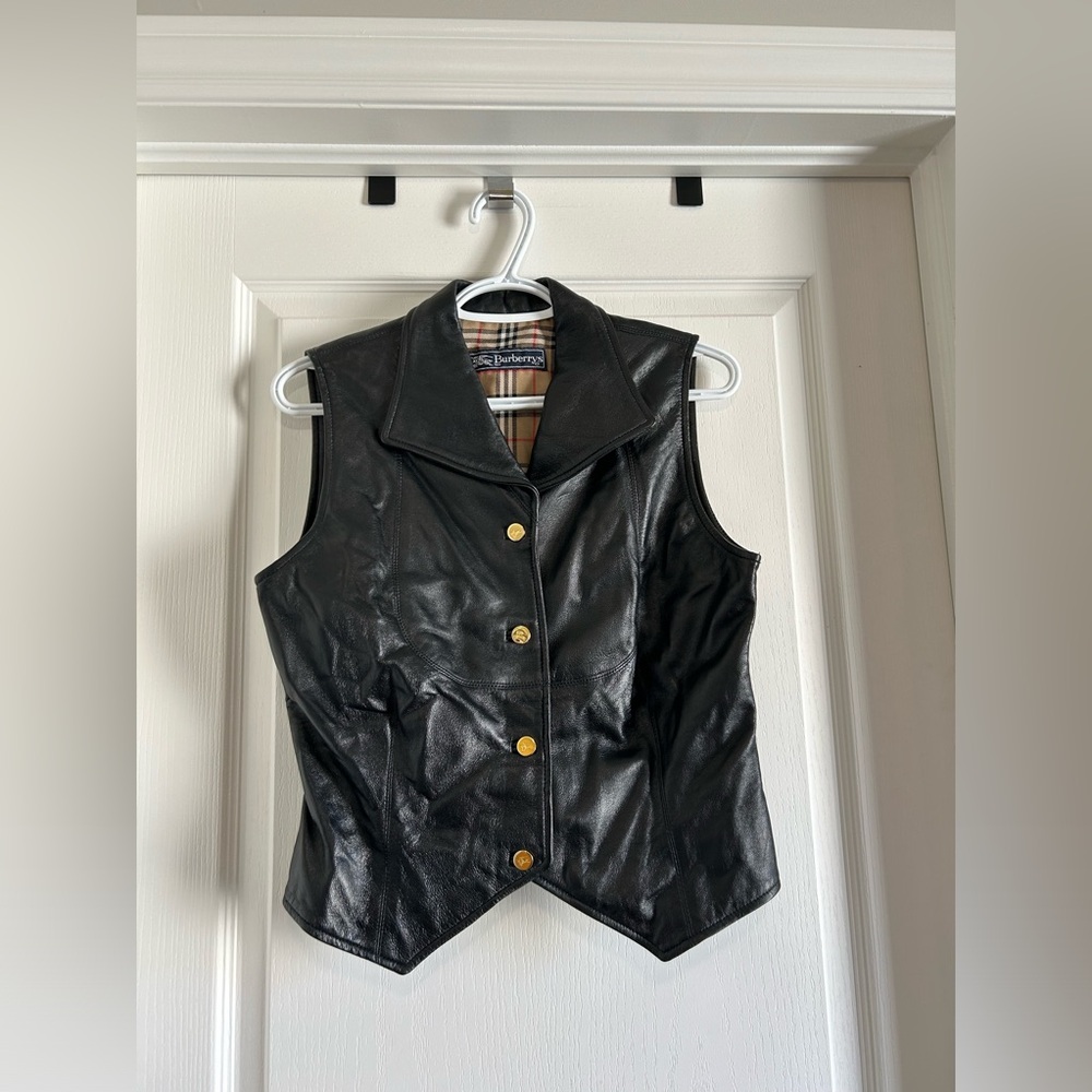 Authentic Vintage Burberry Leather Vest